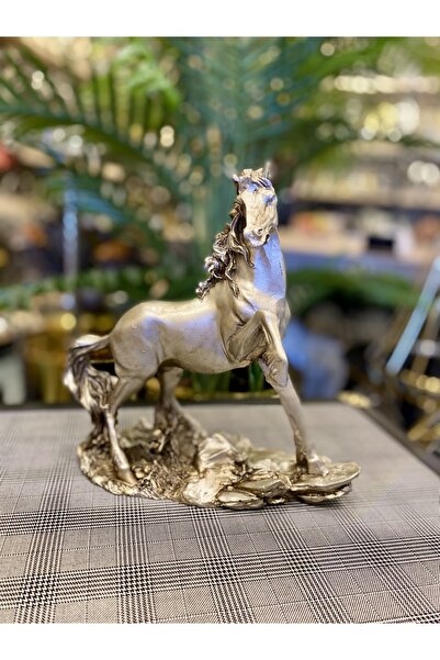 YENİLİK HOME Gümüş At Aksesuar,at Biblo,dekoratif At,gümüş Aksesuar