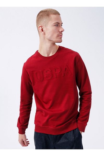 U.S. Polo Assn. Hanorac roșu pentru bărbați - Jellysk022