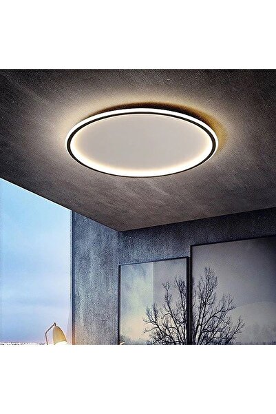 TRİOLUX Led Avize Plafonyer Basıs Trv54106 Pro Ø80cm Boya:siyah - Işık:6500k ...