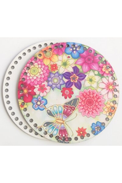 angel çanta aksesuar لوحة خشبية مصورة بقطر 20 سم مع ظهر سلسلة B رقم 12