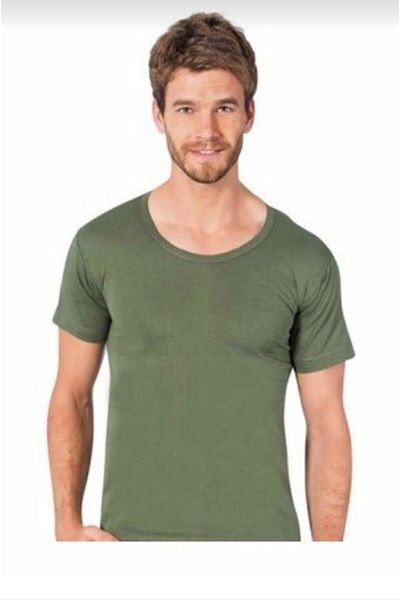 Seher Yıldızı 0002 Ανδρικό εσώρουχο Crew Neck 12 Pack Πράσινο Χακί