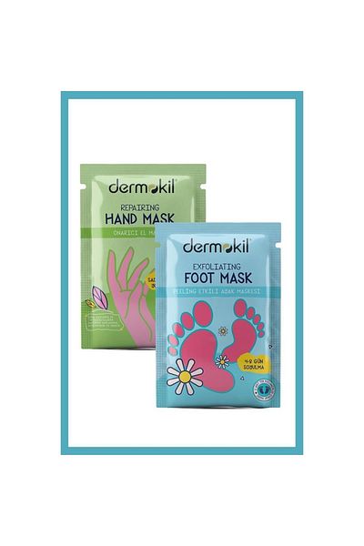 Dermokil Peeling Effective (Peelable) Foot Mask 30 Ml + Repairing Hand Mask 30 Ml Set of 2