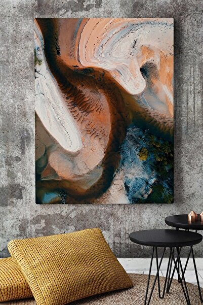 HDART Renkli Dağlar Ve Deniz Dağlar Soyut Kanvas Canvas Tablo Dekoratif Tablo...