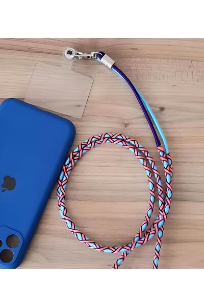 rangmobil Telefon Askısı Örgü Çapraz Kullanıma Uygundur. Tüm Kılıflara Uyumlu