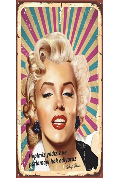 Hayat Poster Μίνι ρετρό ξύλινη αφίσα Marilyn Monroe