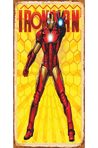 Hayat Poster Poster mini retro din lemn Ironman Super Heroes