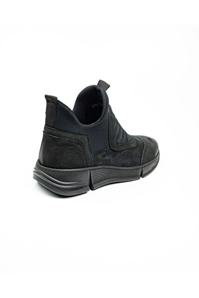 JAMES FRANCO 5761 Черни мъжки ботуши от нубук