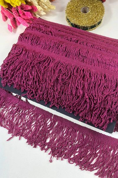 Hobigram Plum Fringe Tassel Width 10 cm 1 Meter – Special Design, Accessory, Quality Production, Eye-Catching Style – De