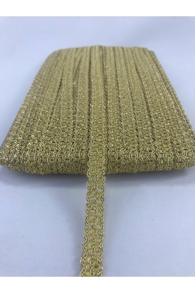 Bontex Panglică decorativă cu trei linii aurii 5 metri pentru ornament de mar...