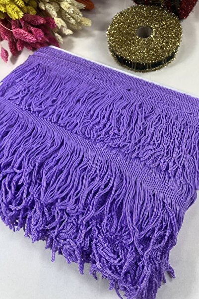 Bontex Accesoriu Panglică Decorativă Liliac cu Franjuri și Ciucuri Lățime 10 ...