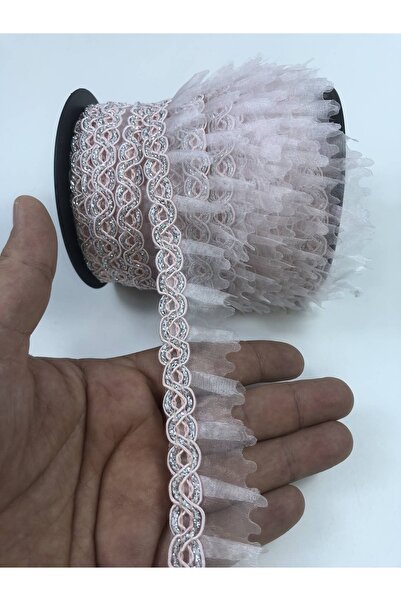 Bontex Διακοσμητική Κορδέλα Αξεσουάρ Ασημί Πούδρα Με γκλίτερ με Βολάν στην Άκ...