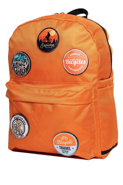 PERLOTUS Replaceable Bicycle Themed Unisex Patch Daily Sports Backpack