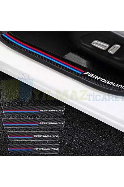 yılmazetic Bmw M Performance Logo Karbon Kapı Eşiği Oto Sticker Etiket Yapışt...