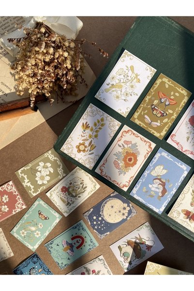 Hume Craft Çalıkuşu Vintage Sticker Set Is Suitable for Agenda Planner Bullet Journal
