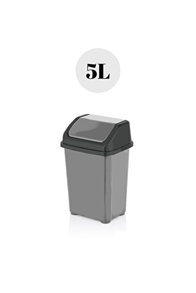 Bambus Home 5 Litre Çöp Kovası Gümüş