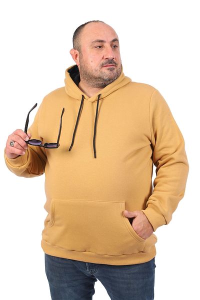 Starbattal Ανδρική κουκούλα Basic Sweat Plus Size 11700-μινκ