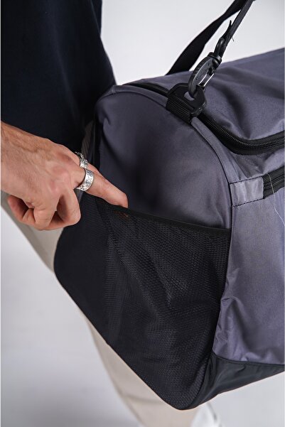 Solo Bag Large Size Unisex Gray Sports Fitness And Travel Bag With Shoe Compartment