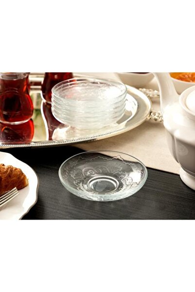 Paşabahçe طبق شاي روزلين 6 قطع