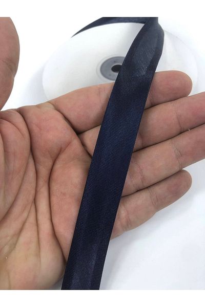 Bride Aksesuar Dünyası Navy Blue Satin Biye 2 cm 1 μέτρο – Κορδέλα – Κορδέλα