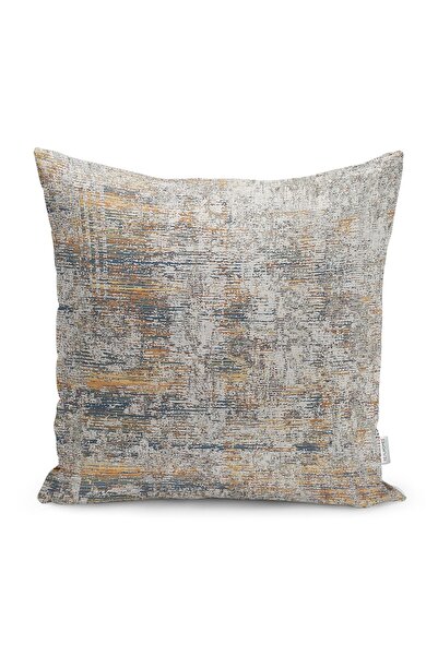 Realhomes Gri Zeminde Geleneksel Motifli Örgü Desenli Dijital Baskılı Yastık ...