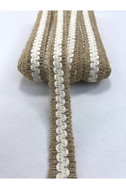 Bride Aksesuar Dünyası 5 metri de panglică decorativă din paie cu detalii alb...