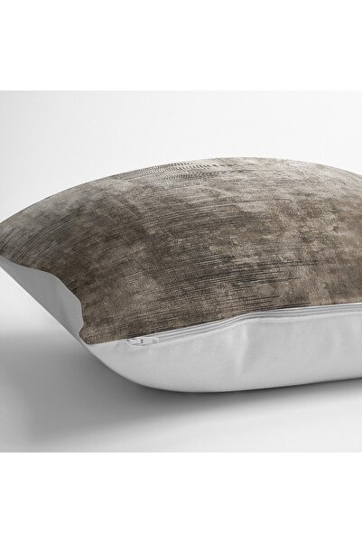 Realhomes Ρετρό μοτίβο ψηφιακό τυπωμένο κάλυμμα μαξιλαριού με vintage μοτίβο στο καφέ φόντο