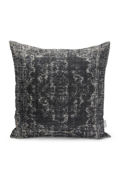 Realhomes Black Patterned Digital Printed Pillow and Throw Pillow Cover with ...
