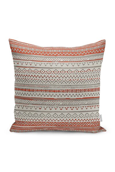 Realhomes Digital Printed Pillow and Throw Pillow Cover with Rug Motif on Col...