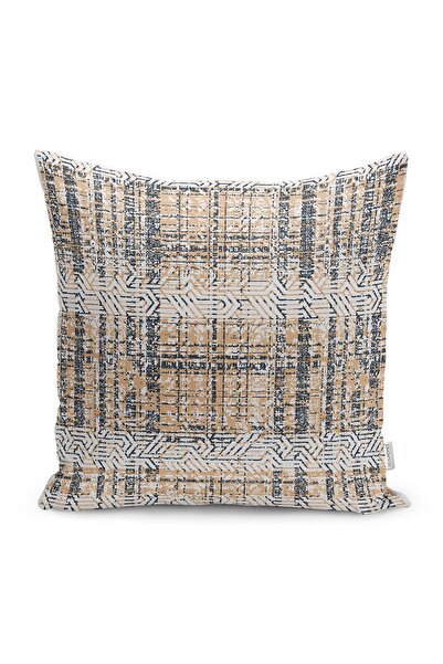 Realhomes Krem Siyah Zeminde Antika Motifli El Dokuma Desenli Dijital Baskılı...