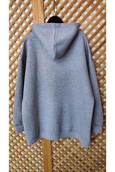 Limerence MK Hooded Women's Gray Zippered Cardigan