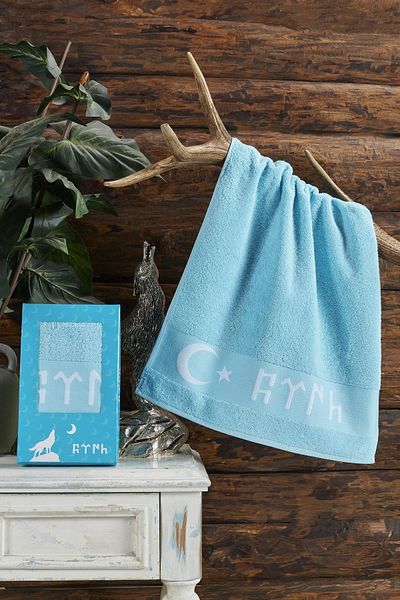 Semecca Patented Boxed Turquoise Turkish Towel 50x90