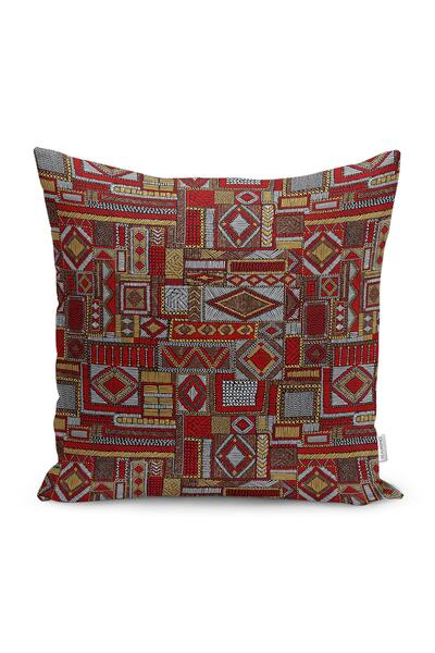 Realhomes Crveno-smeđi podni patchwork motiv, autentičan uzorak, digitalno št...