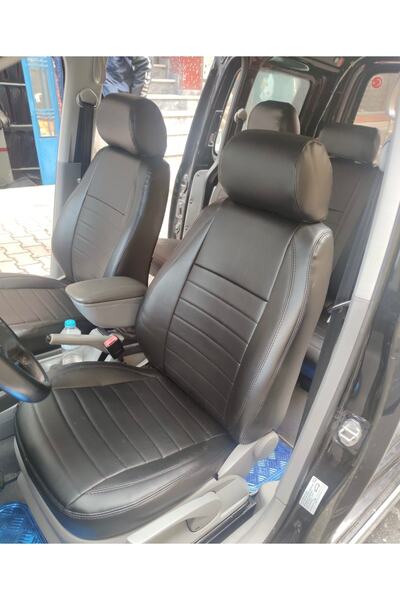 AKINCI Volkswogen Caddy Compatible for 2011 2014 Complete Black Leather Black...