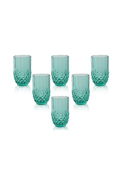 Lucky Art Daisy 6-Piece Glass Beverage Set