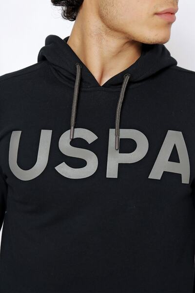 U.S. Polo Assn. Dokuma Kapşonlu Siyah Wseat