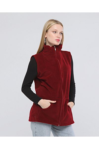 Nehir tekstil Collared Zippered Fleece Vest