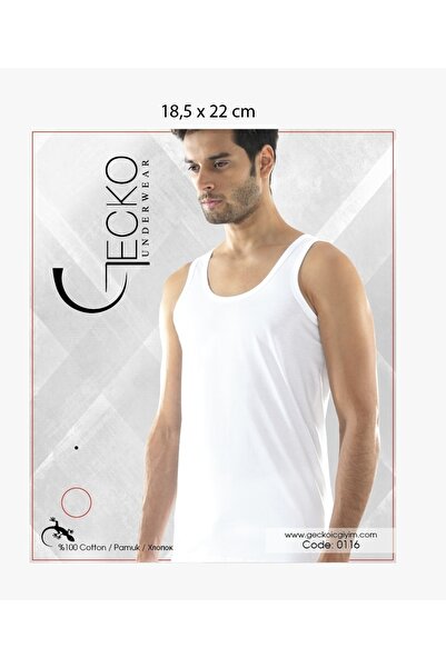 GECKO COLLECTION Gecko Men's Ribbed Tank Top 100% Cotton