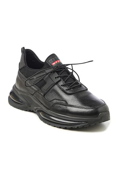 John May Men's Sneaker Oz-3362 Black Deer-black Stretch Fabric