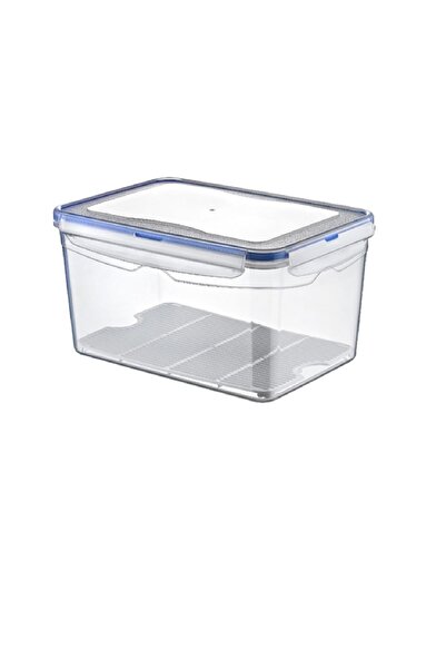 ELEGANCEV حاوية تخزين بلاستيكية مانعة للتسرب من السيليكون بسعة 2.4 لتر