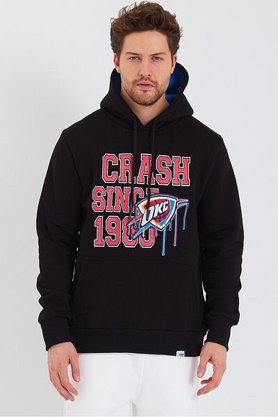 AMAZING CRASH Unisex φούτερ με κουκούλα καγκουρό με τσέπη