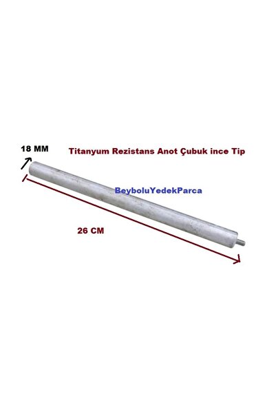 FullYedek Demirdöküm DT2 Anot Çubuk , Titanyum Rezistans İçin Anot Çubuğu