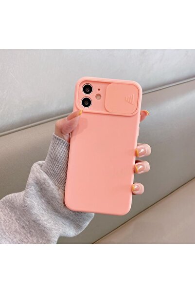 mooodcase Iphone 12 Uyumlu Kamera Koruma Slider Kapaklı Silikonlu Telefon Kılıfı