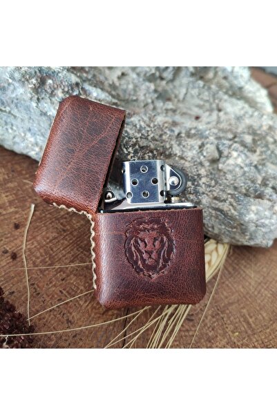 Atölye Çınar Leather Handmade El Yapımı Hakiki Deri Kılıflı Zippo Çakmak