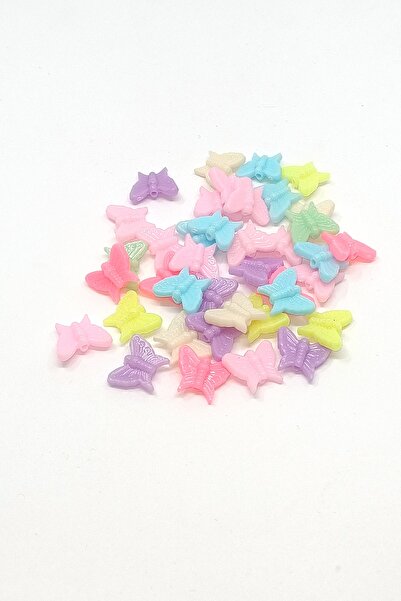 Tahtakaledeyim 14 ملم خرز فراشة بلاستيكي