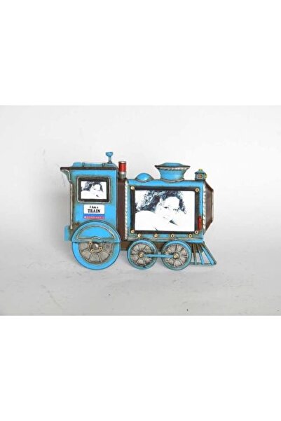 Rd أشياء معدنية – إطار صور على شكل قاطرة، إطار صور 18×3×14 سم، قطعة ديكور وتح...