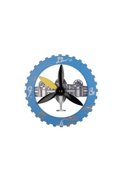 MKC ساعات حائط متنوعة كهدايا - ساعة حائط على شكل طائرة 46×46×7 سم، قطعة ديكور...