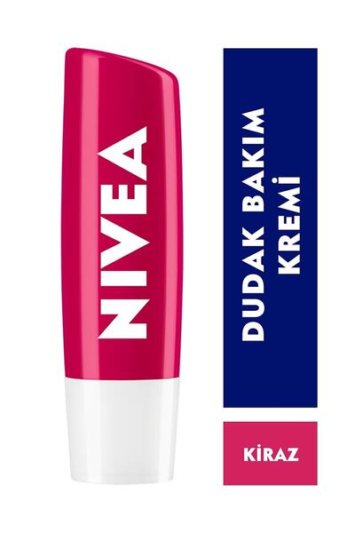 NIVEA Kiraz Dudak Bakım Kremi 24 Saat Nem Dudak Bakımı Kiraz Kokusu Hafif Kır...