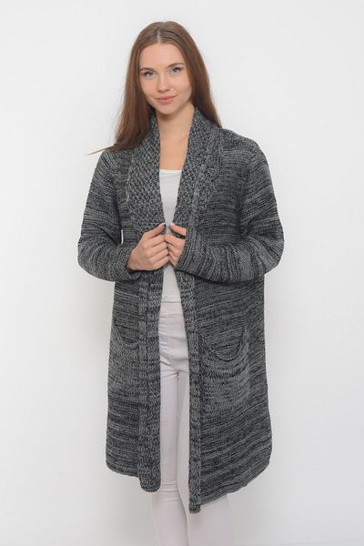 TUSSE Solid Color Sleeve Detailed Colorful Knitted Pocket Long Elegant Stylish Plus Size Knitwear Cardigan