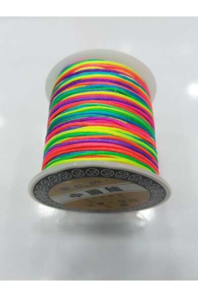 sude hobi خيط مظلات إبرولي (ألوان قوس قزح) عالي الجودة - خيط أساور 100 متر 0....