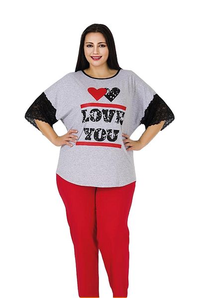 VocalMood Women's Plus Size Pajama Set
